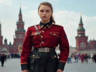 俄女兵亮相紅場，短裙軍裝展現(xiàn)英姿颯爽