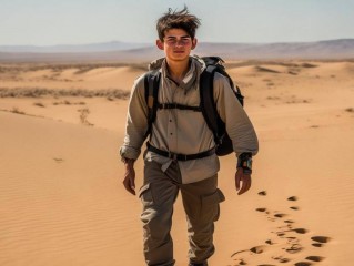 沙漠中的異瞳行者，一位23歲青年的治沙之旅與攝影走紅之路