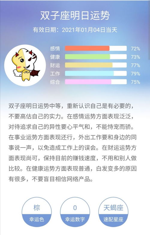 星座今日運勢 每日運程