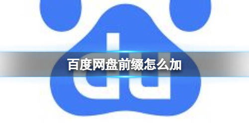 百度網(wǎng)盤前綴怎么加入
