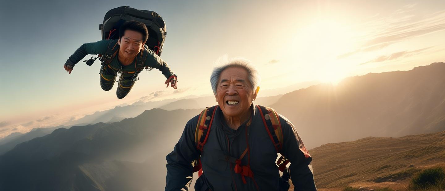 周潤(rùn)發(fā)與劉曉慶的非凡之旅，70健步如飛與高空跳傘