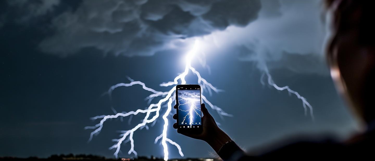 手機(jī)怎么拍攝閃電小米