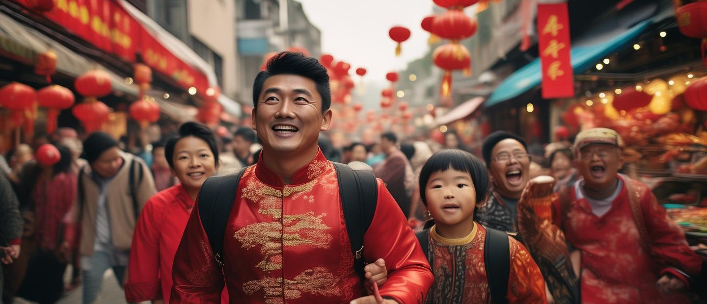 撒貝寧一家回武漢拜年