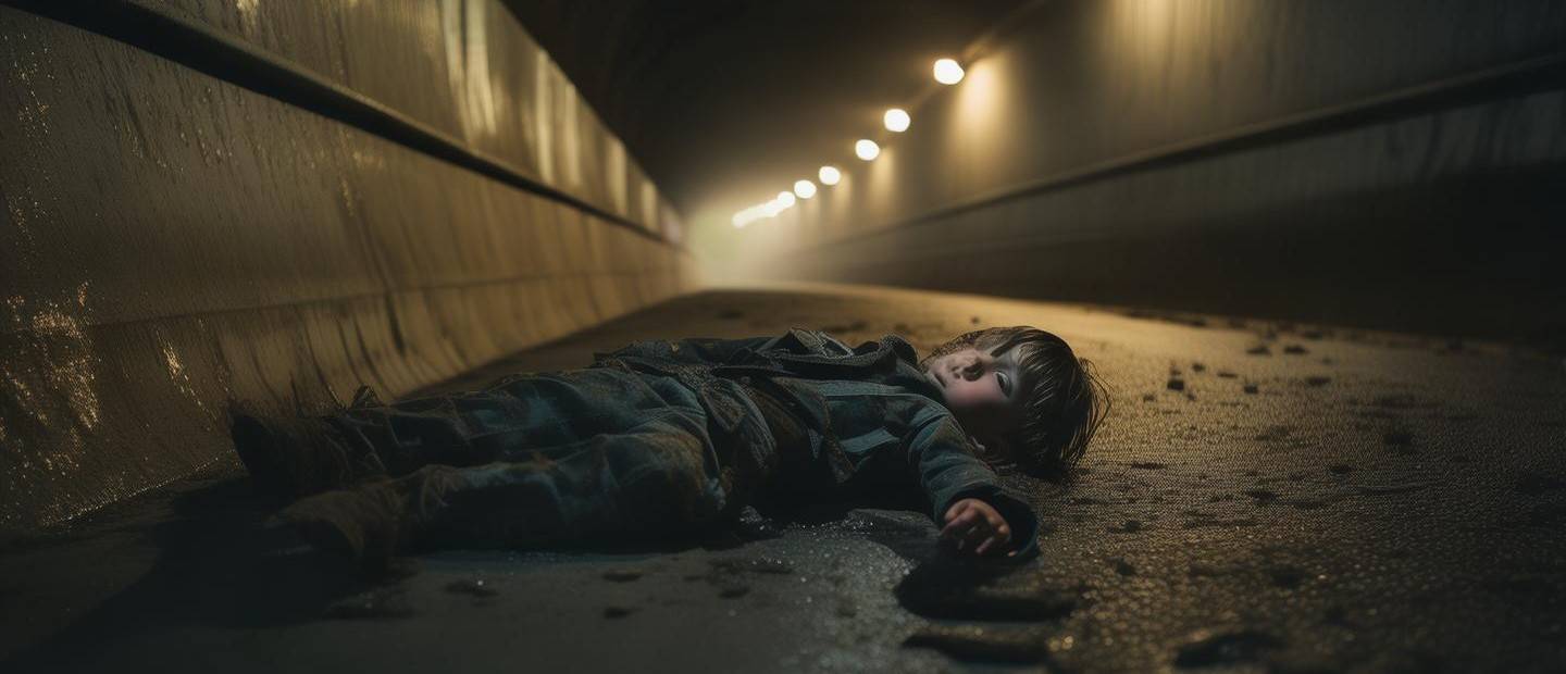 隧道內驚險一刻，4歲男童被撞昏迷