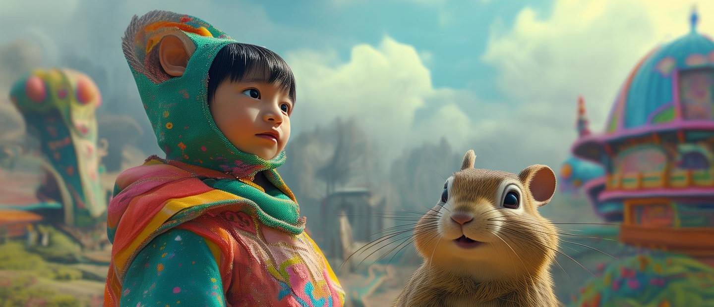 小學(xué)生神還原哪吒2，土撥鼠抬頭的奇幻世界
