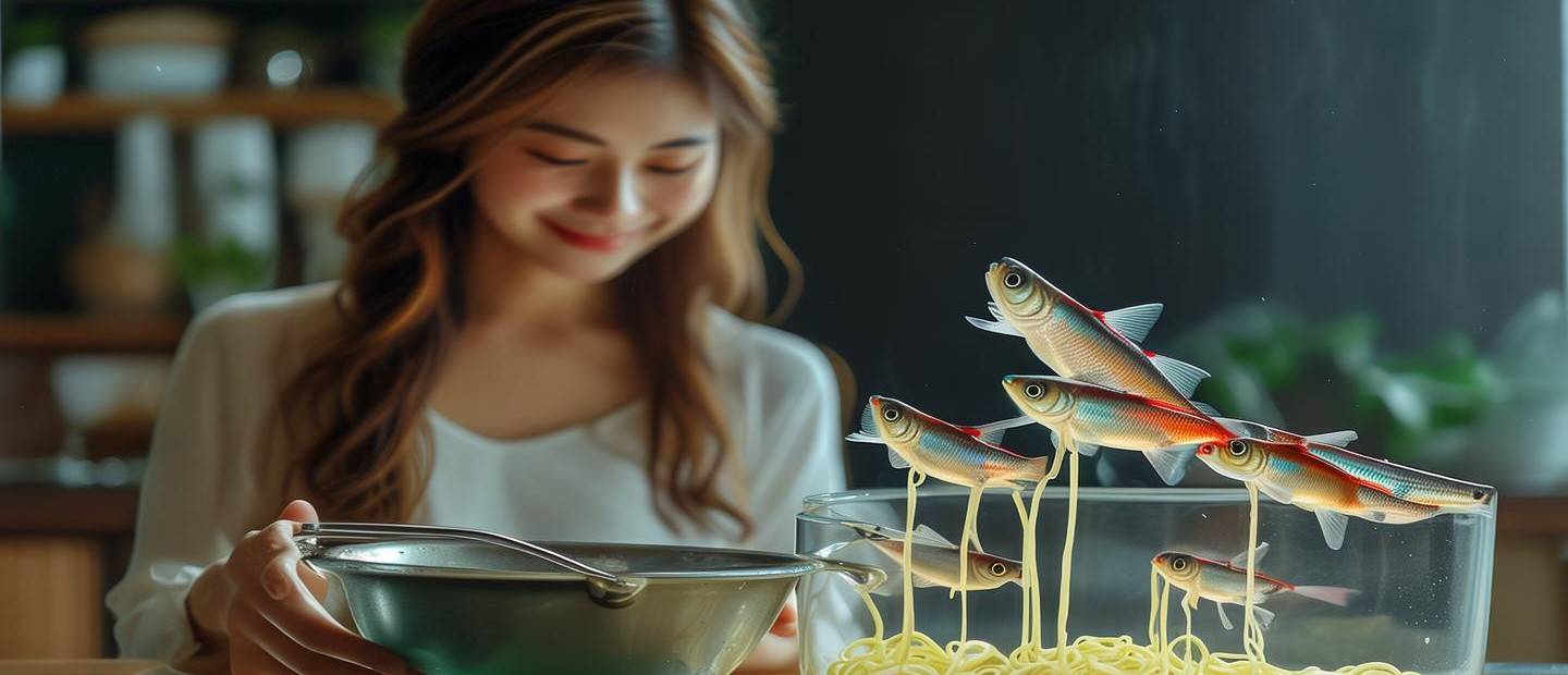 女子煮6根面蘭壽金魚嗦掉半根的故事