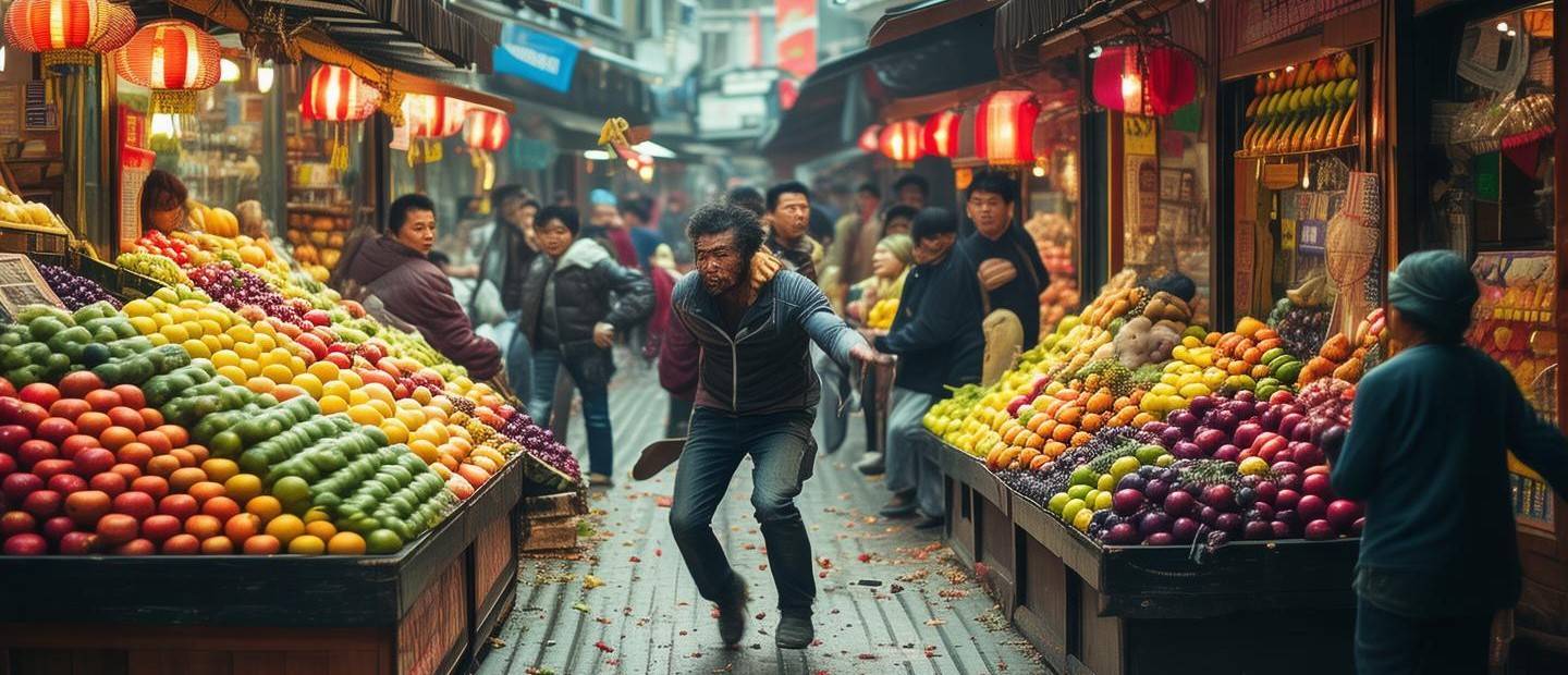 成都一路人進(jìn)水果店拿刀亂砍事件
