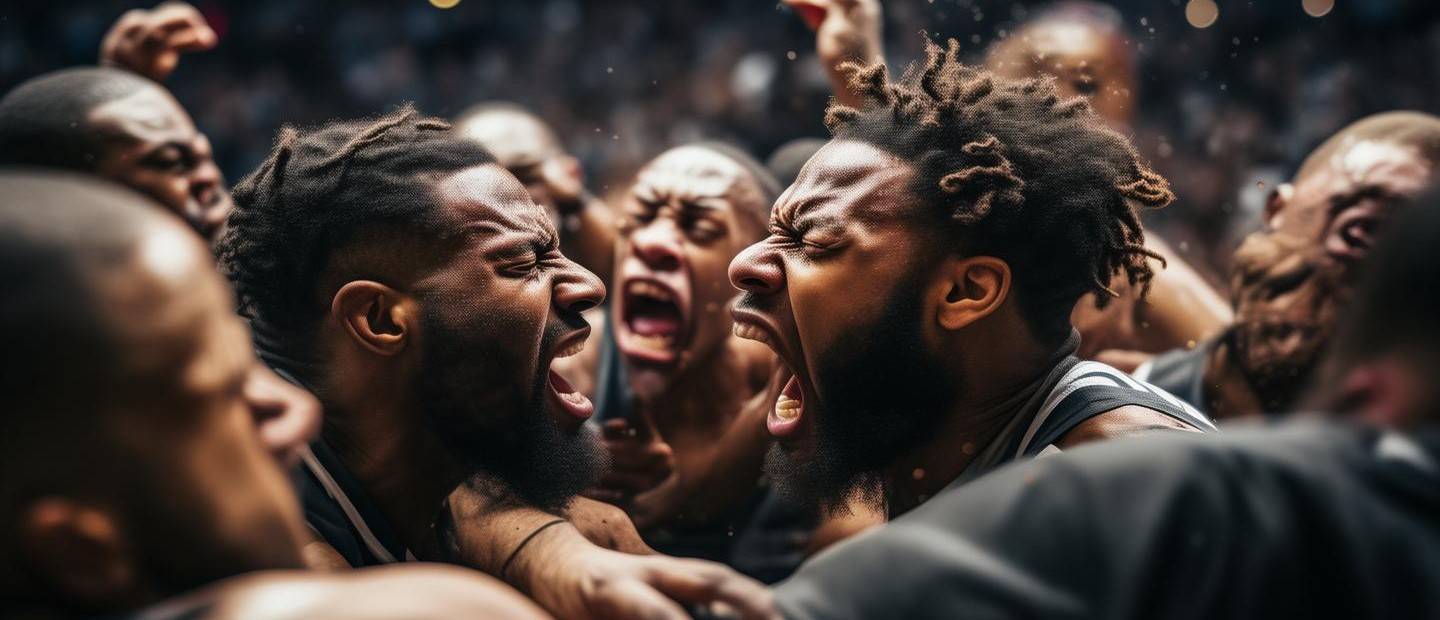 NBA大規(guī)模沖突，激烈推搡與互掐脖子的瞬間