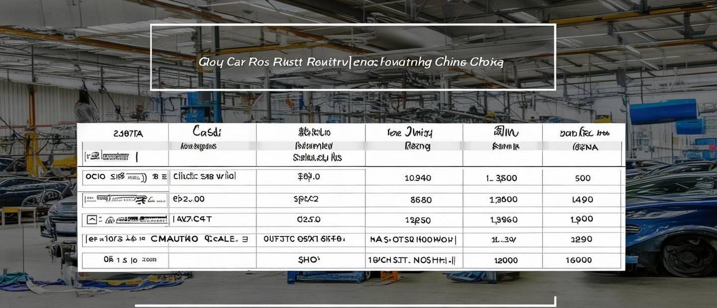 商丘汽車除銹噴漆多少錢
