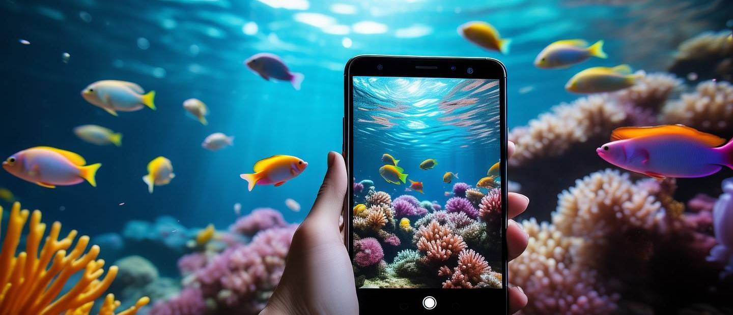 華為手機如何拍水族照