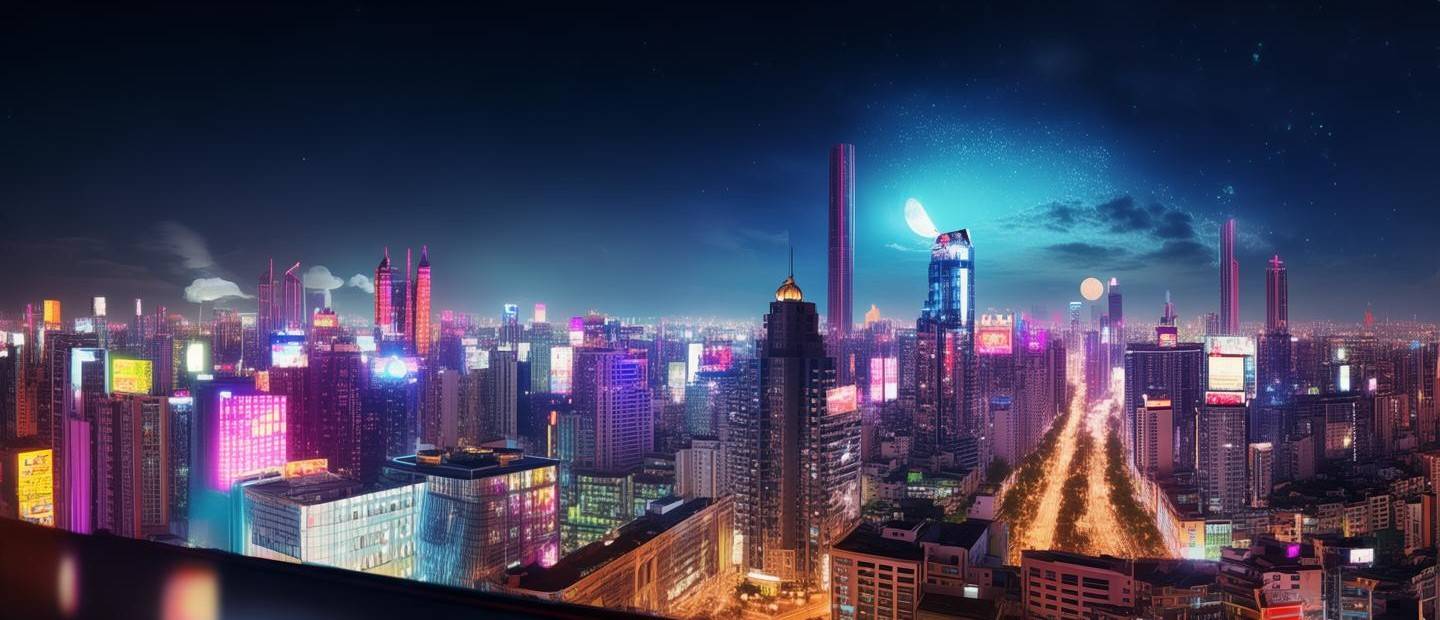 城市夜景如何拍華為電視