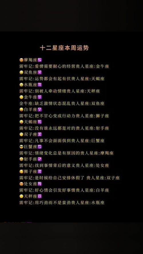 12星座本周運勢如何（十二星座本周運程）