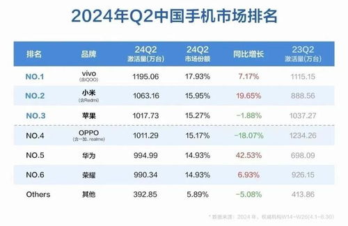 今年二季度中國(guó)市場(chǎng)手機(jī)激活量出爐(手機(jī)激活量排行)